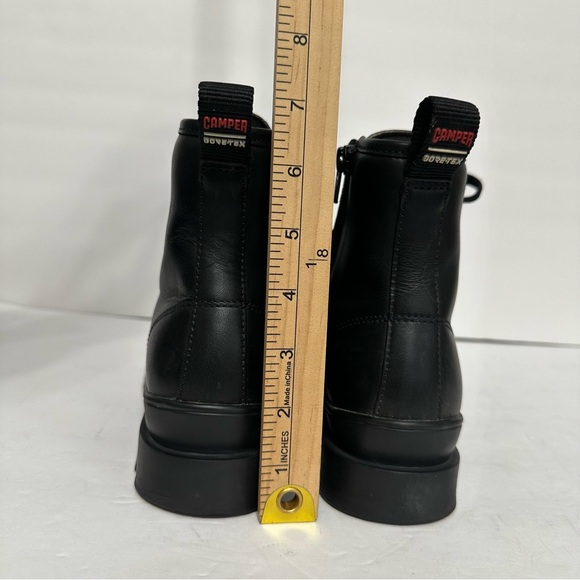 Camper Black Boots Leather Lace Up Gorpcore Grunge Motorcycle Biker Size 6.5 - Picture 5 of 11